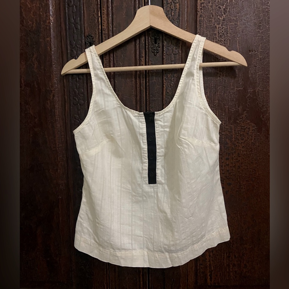 Women's Cream Cotton Tank